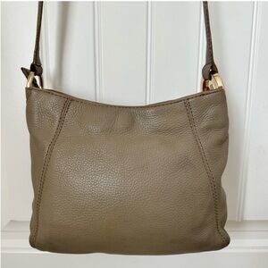 Michael Kors Tan Pebble Leather Cross Body Bag. 12.5” by 8” by 2”